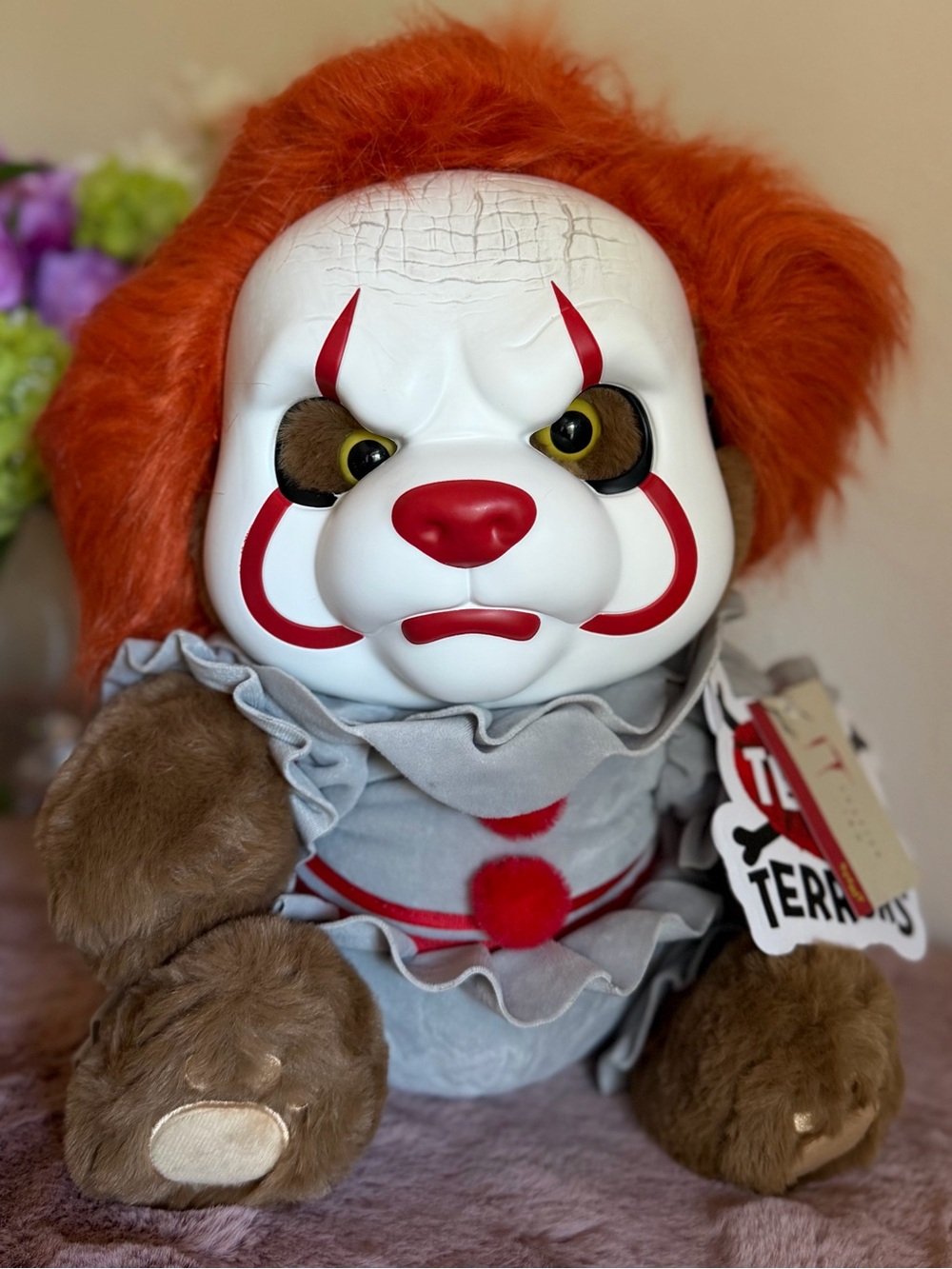 Trick or Treat Studios IT Movie Pennywise Mask Costume Teddy Terror Bear Plush